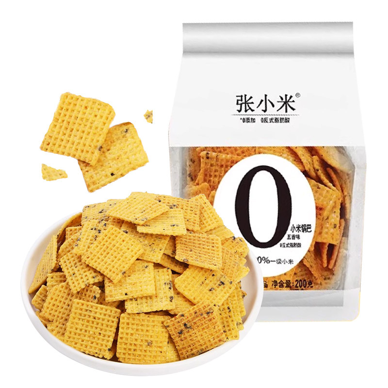 88VIP会员：张小米 0添加小米锅巴 短保零食500g 麻辣/五香味 店