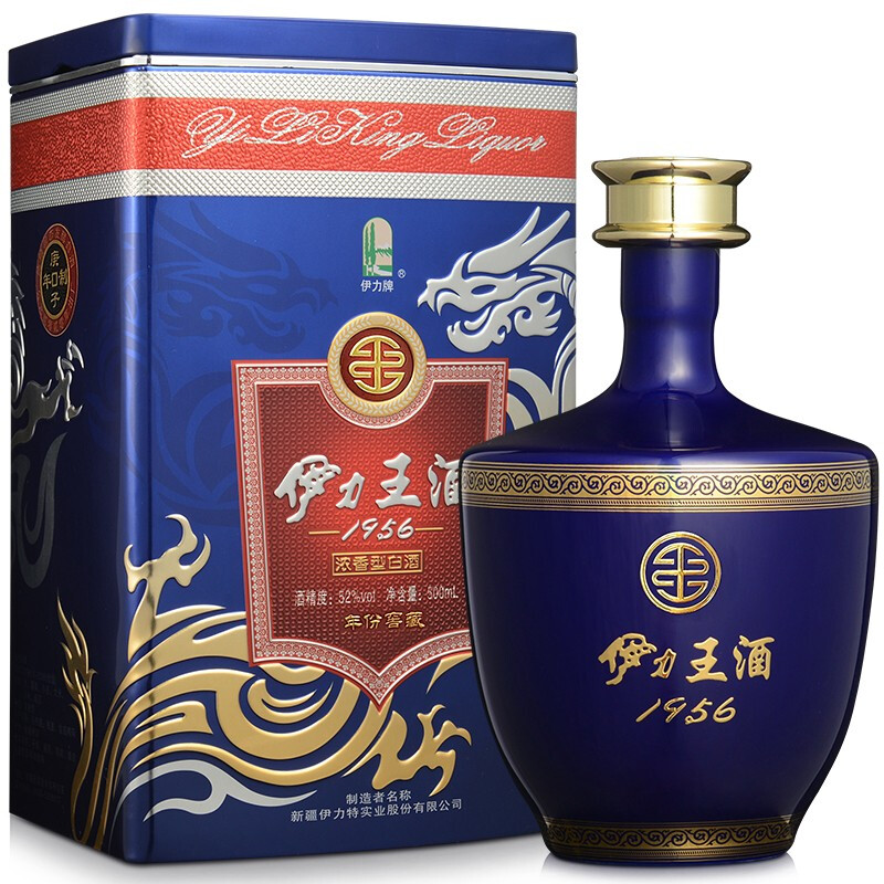 移动端、京东百亿补贴：伊力特 伊力王酒 蓝王 30 52%vol 浓香型白酒 500ml 单