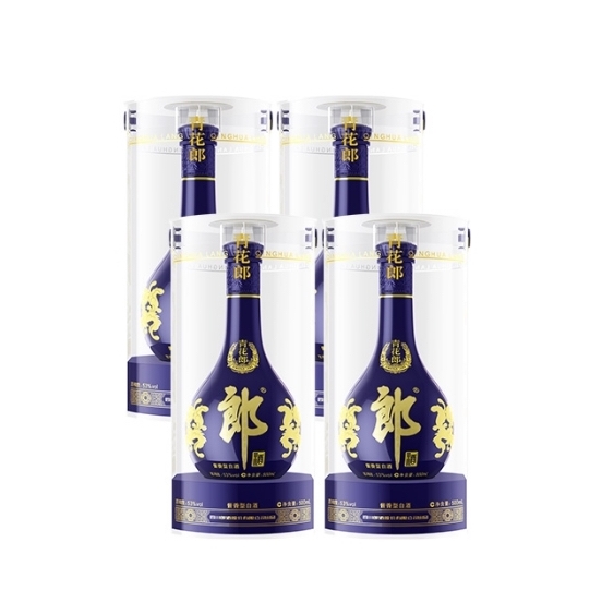 移动端、京东百亿补贴：郎酒 青花郎 53%vol 酱香型白酒 500ml*4瓶 3449元