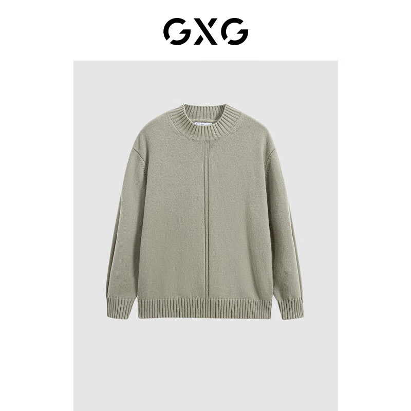 GXG 男装 商场同款卡其色防缩圆领毛衫 冬季GEX12028314 卡其色 ￥154.5