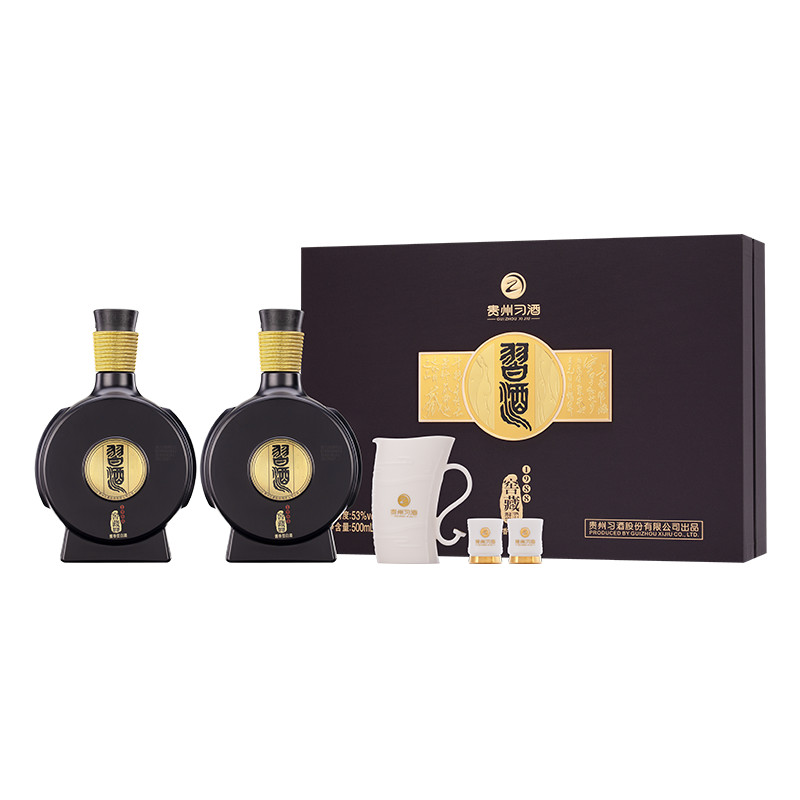 xijiu 习酒 贵州习酒窖藏1988酱香型白酒53度礼盒双瓶装送礼收藏500ml