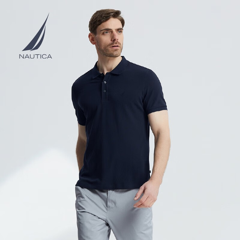 PLUS会员：NAUTICA 诺帝卡 商场同款男装 短袖POLO KO2217 165.55元包邮（需用券，