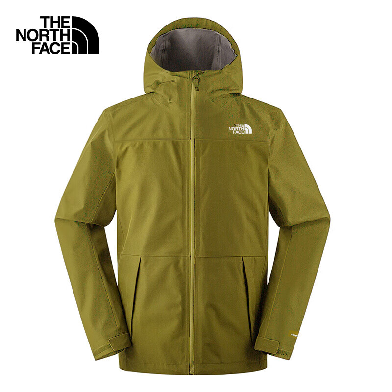 THE NORTH FACE 北面 冲锋衣男户外防风防泼单层硬壳外套8AP0 绿色/1OB L 1373.01元