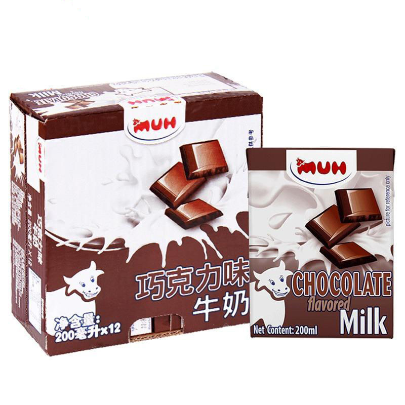 MUH 甘蒂牧场 丹麦进口巧克力风味牛奶200ml*12盒整箱营养早餐下午茶出游休闲