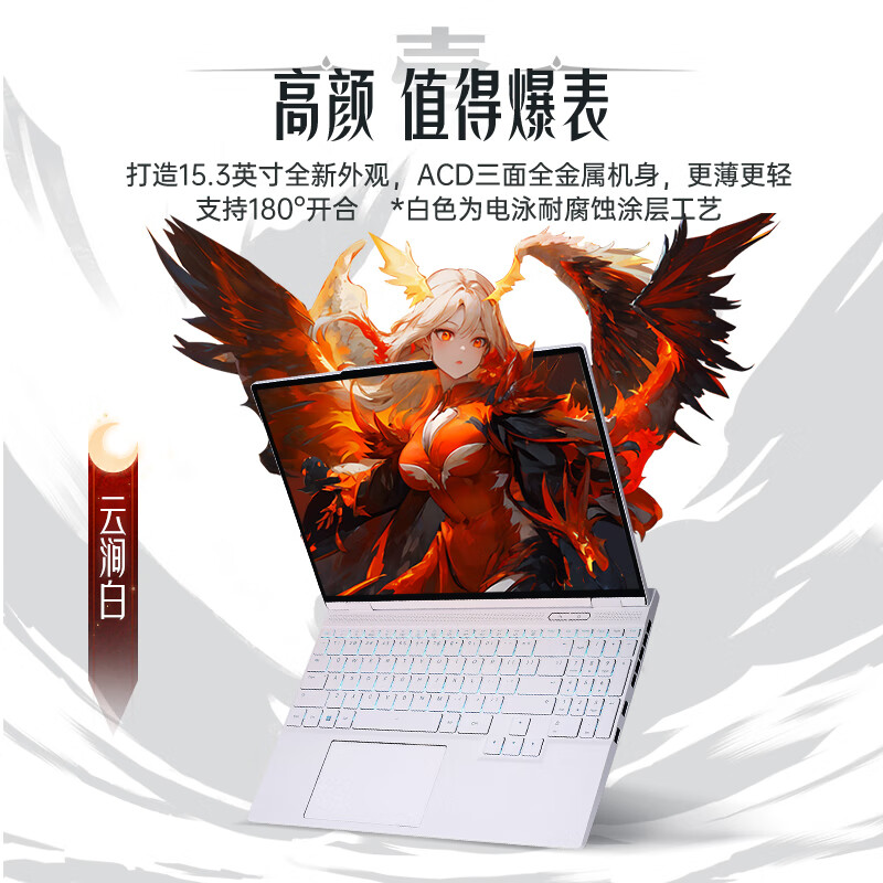 机械革命 翼龙15 Pro 99Wh长续航版 白色（锐龙R7-8845H、RTX 4060 8G、32GB、1TB SSD、