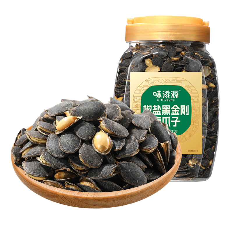 首购：味滋源 黑金刚南瓜子330g罐装 14.45元（需试用）