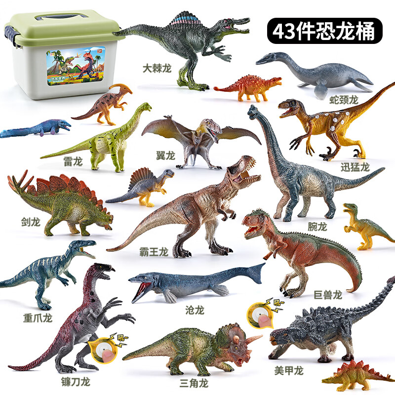 PALYFULHOME 乐蓓富 六一儿童节仿真恐龙玩具软胶动物模型侏罗纪霸王龙套装男
