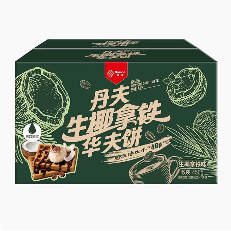 丹夫华夫饼生椰拿铁味450g 券后18.9元