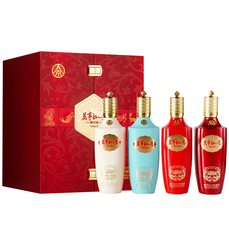 WULIANGYE 五粮液 万事如意福如意 52度500ml*4瓶 +凑单 477.45元（需领券）