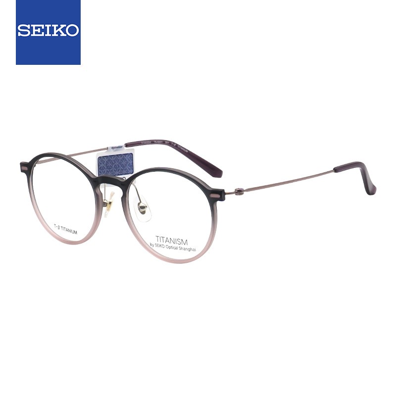 SEIKO 精工 眼镜框男女全框钛材眼镜架TS6201 0301+依视路单光1.67 1371.1元（需用