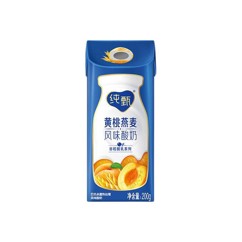 88VIP：JUST YOGHURT 纯甄 蒙牛纯甄燕麦黄桃果粒风味酸奶200g*10包整箱 1件装 32.2