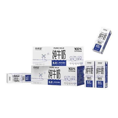新希望 白帝纯牛奶 250ml*20盒 26.4元（合1.32元/盒）