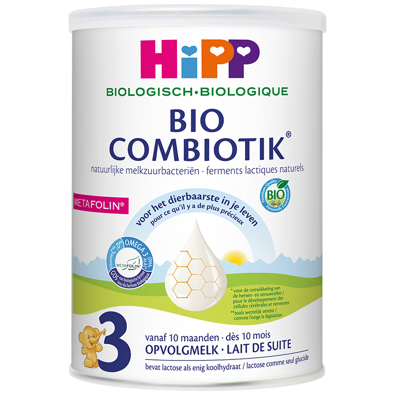 HIPP BIO 喜宝 至臻版 有机益生菌 3段 婴幼奶粉 800g 161.9元