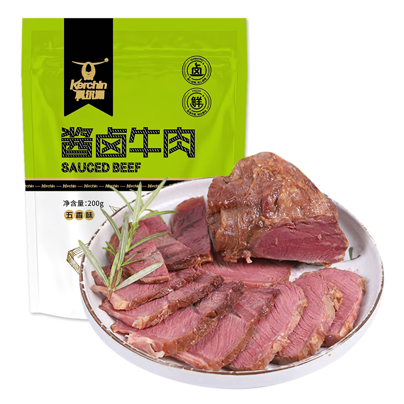 PLUS会员：科尔沁 酱牛肉五香味200g+凑单品 22.22元包邮（主商品14.88元)