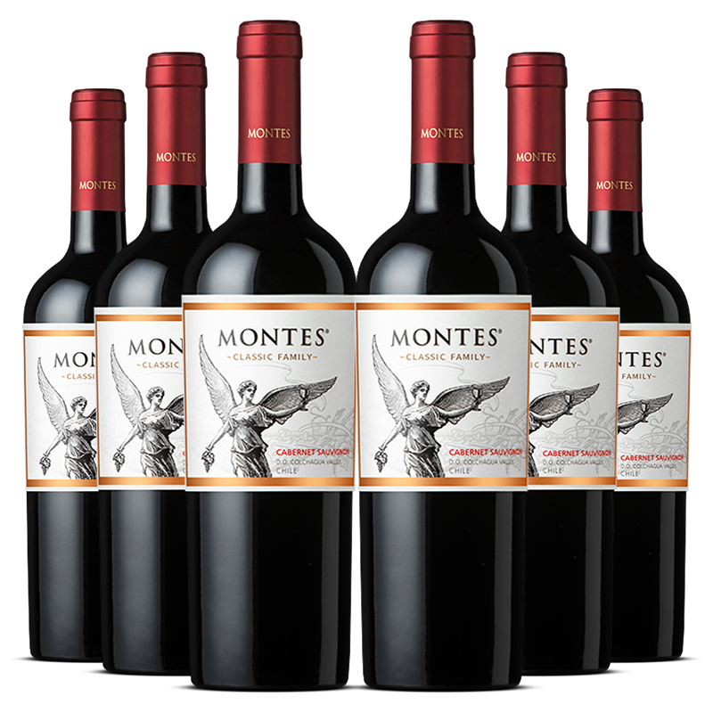 PLUS会员: MONTES 蒙特斯官 智利原瓶进口红酒 蒙特斯montes经典系列 750ml*6 赤霞
