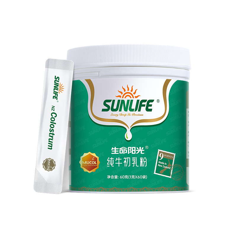 SUN LIFE 生命阳光 牛初乳增强奶粉送老年人的营养品礼盒免疫球蛋白质粉力成
