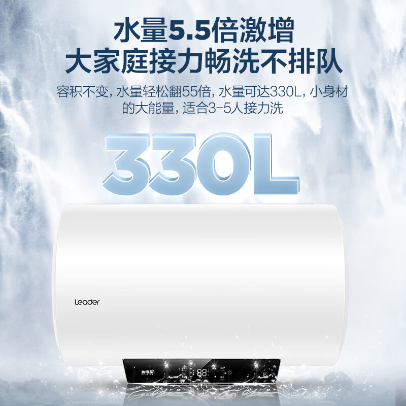 16点开始、以旧换新补贴：Leader LEC6001H-LQ6 电热水器 60升 白 379.1元包邮（双