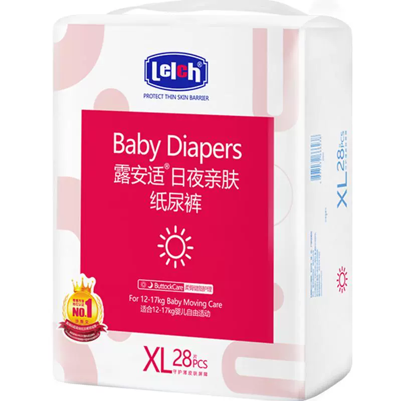 lelch 露安适 亲肤系列 日用纸尿裤 XL28片 ￥32.93