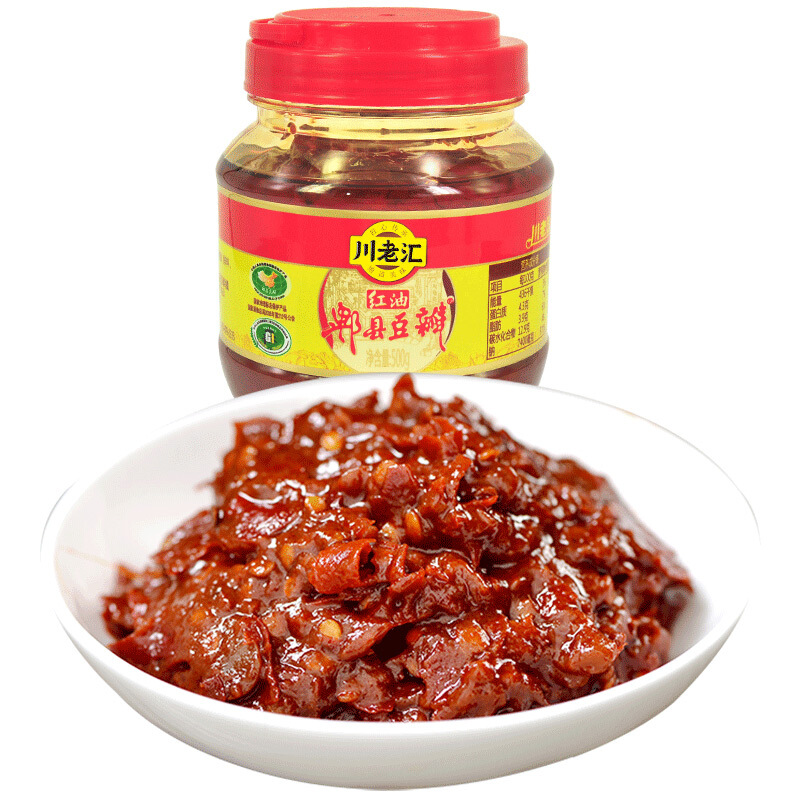 川老汇 红油郫县豆瓣酱 香辣味 500g 3.87元