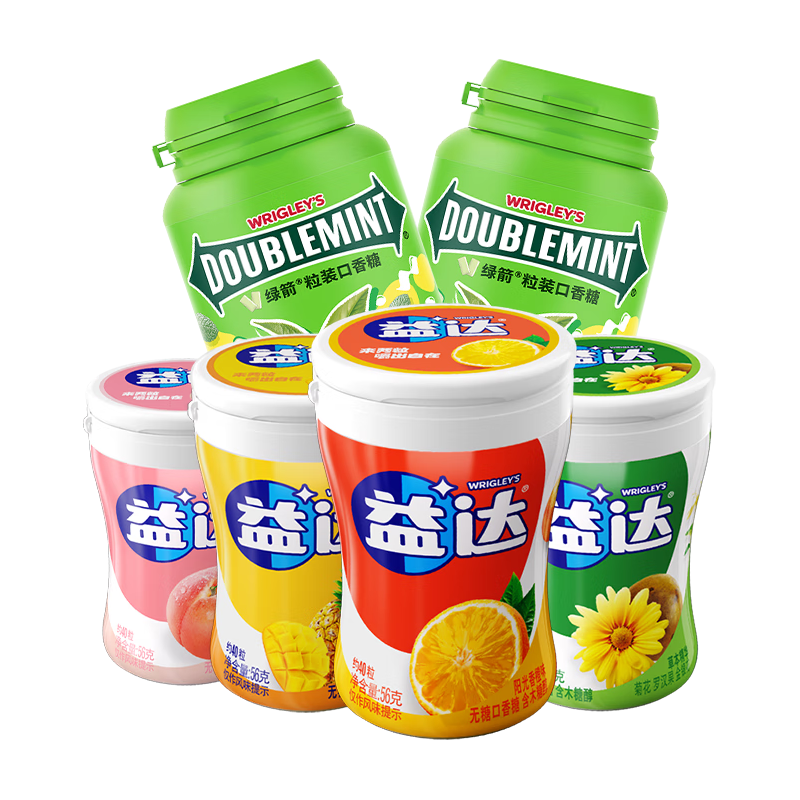 益达 无糖口香糖木糖醇约40粒清新口气糖果冰凉薄荷冰柠薄荷零食C 益达口