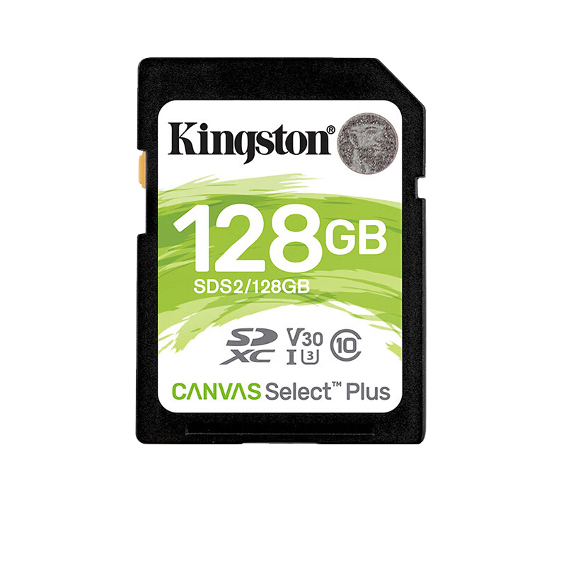 plus会员：概率劵：金士顿（Kingston）128GB SD存储卡 U3 V30 读速100MB/s 写速85MB/s 