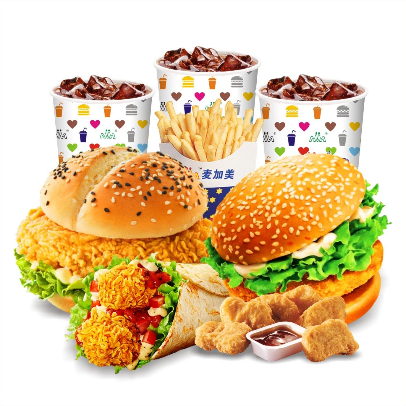 麦加美 年夜饭超值汉堡三人餐 神券活动专享 35.9元