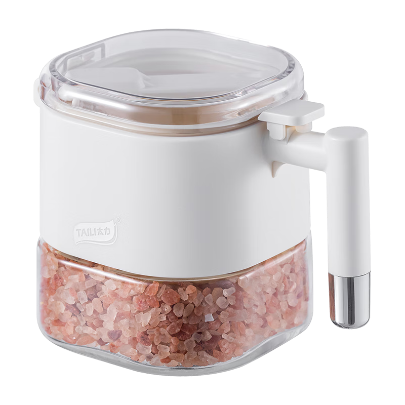 太力 调料盒 调料罐定量调味罐密封罐密封盒 带勺盐罐糖罐调料瓶 弹盖调料