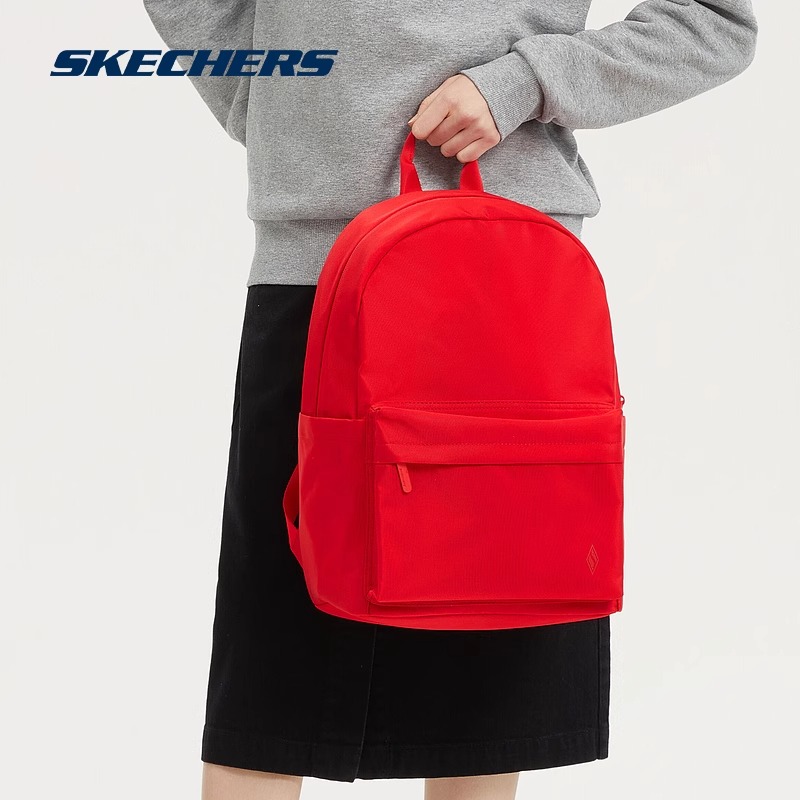 SKECHERS 斯凯奇 双肩背包男女同款纯色防泼水轻便通勤大学生书包 59.2元（需