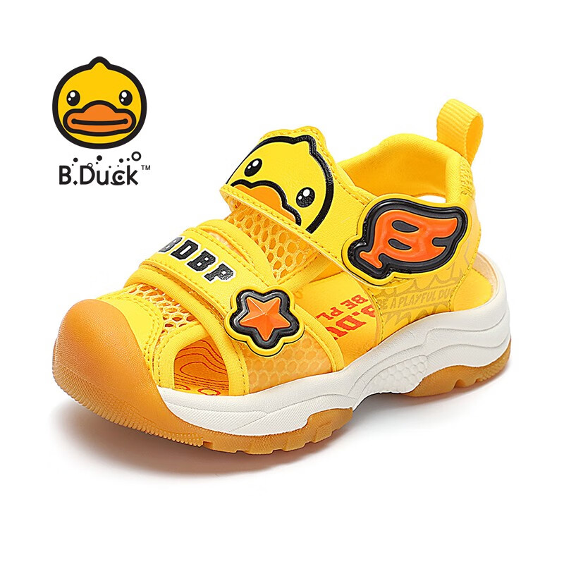 B.Duck小黄鸭 男女童凉鞋 儿童鞋 包头软底休闲潮鞋（多色可选） 49元包邮