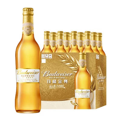 88VIP：Budweiser 百威 金尊啤酒500ml*12瓶 返后87.76元包邮（返9元卡）