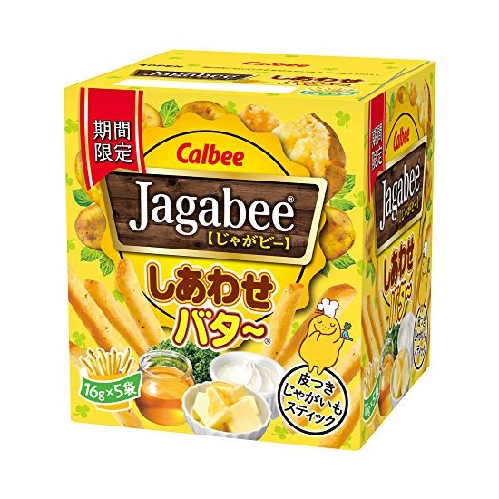 Calbee Jagabee 薯条三兄弟 蜂蜜黄油口味一箱（80g*12）