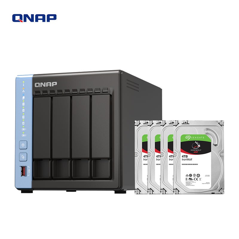 QNAP 威联通 TS-464C 4盘位NAS存储（8GB、N5105）+希捷酷狼16TB（4TB*4） 5599元