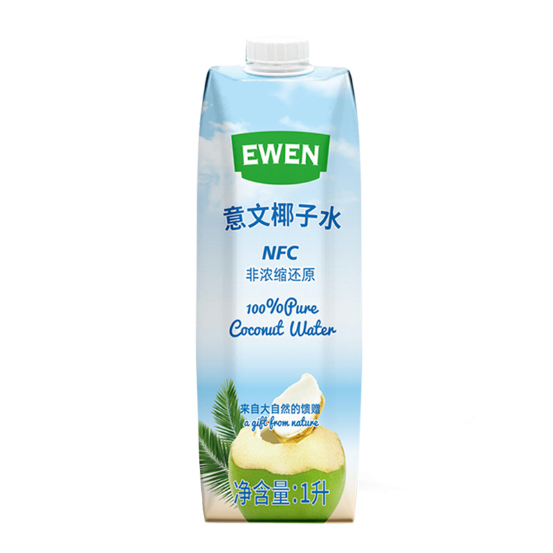 88VIP：EWEN 意文 泰国进口意文100%纯椰子水补充电解质1L 7.92元