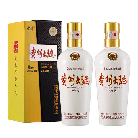 maotai/茅台 贵州大曲70年代 53° 酱香型 500ml*2瓶 436元(券后356元，赠10元京豆)