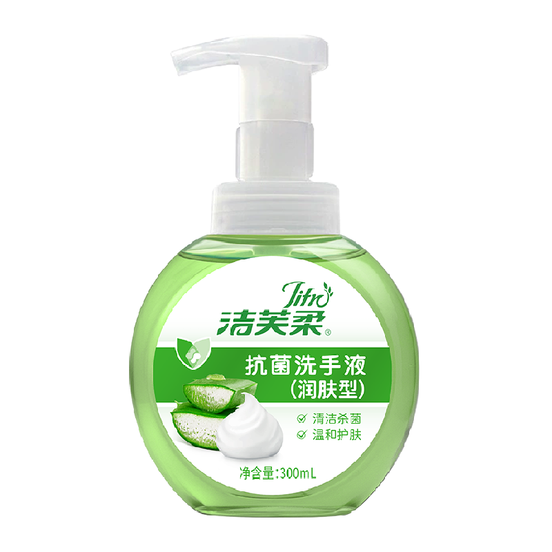 洁芙柔 JIFRO 润肤型芦荟抗菌抑菌洗手液300ml*1瓶滋润保湿不伤手家用 ￥3.45