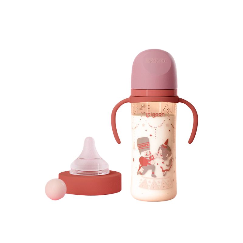 PLUS会员：Pigeon 贝亲 自然实感第三代FUN系列 AA224 PPSU奶瓶 彩绘款 330ml 胡桃夹