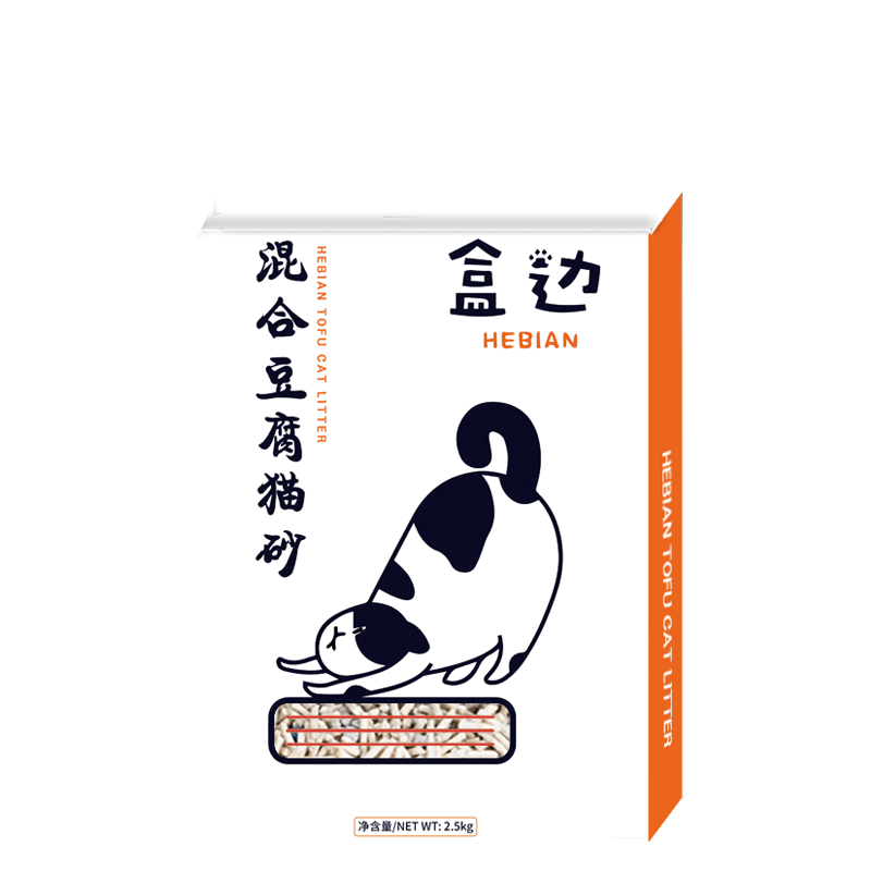 HEBIAN 盒边 混合豆腐猫砂 2kg*4件 39.6元包邮（需用券、需购买4件 9.9元/件）