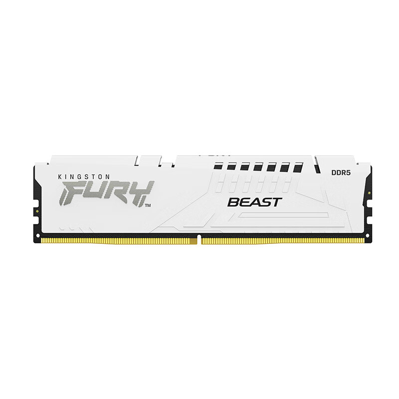 Kingston 金士顿 FURY Beast超级野兽系列 DDR5 6400MHz 台式机内存 马甲条 白色 32GB CL32 1099元