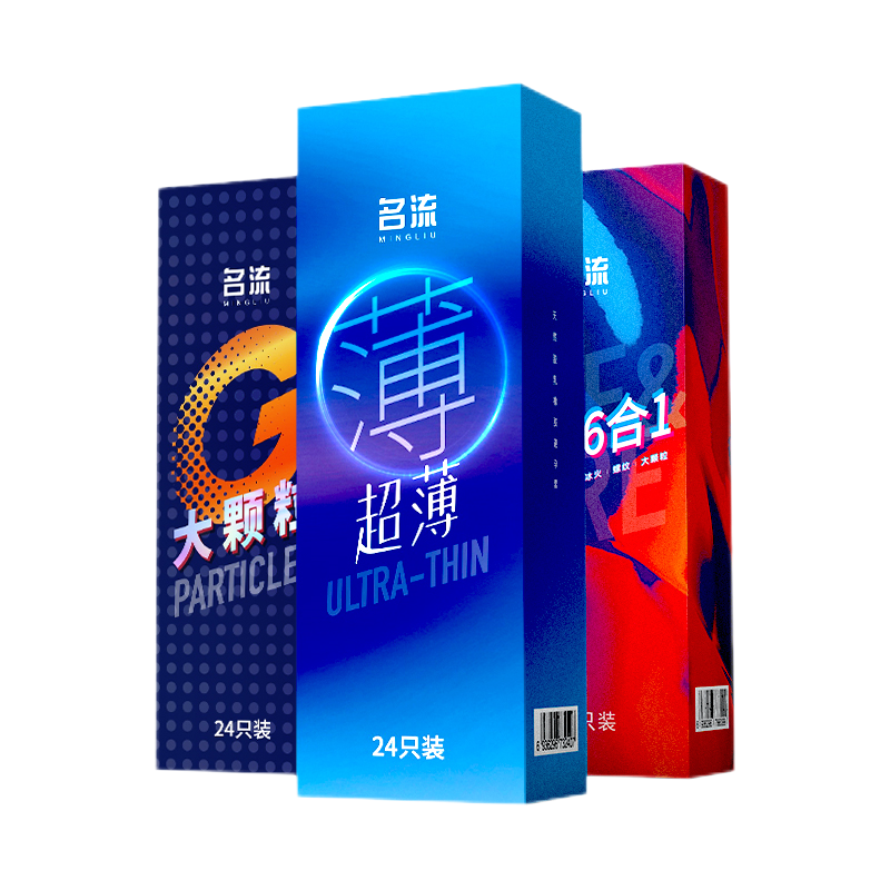 名流 冰火颗粒6合1安全套 72只 23.5元（需领券）