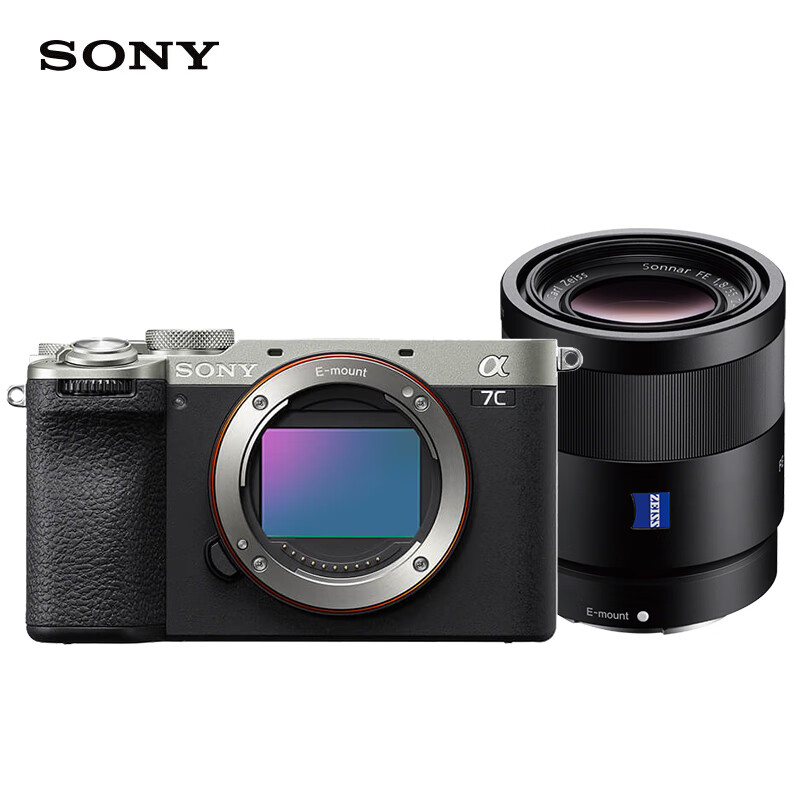 以旧换新补贴：SONY 索尼 Alpha 7C II 全画幅微单相机 银色+SEL55F18Z标准定焦镜