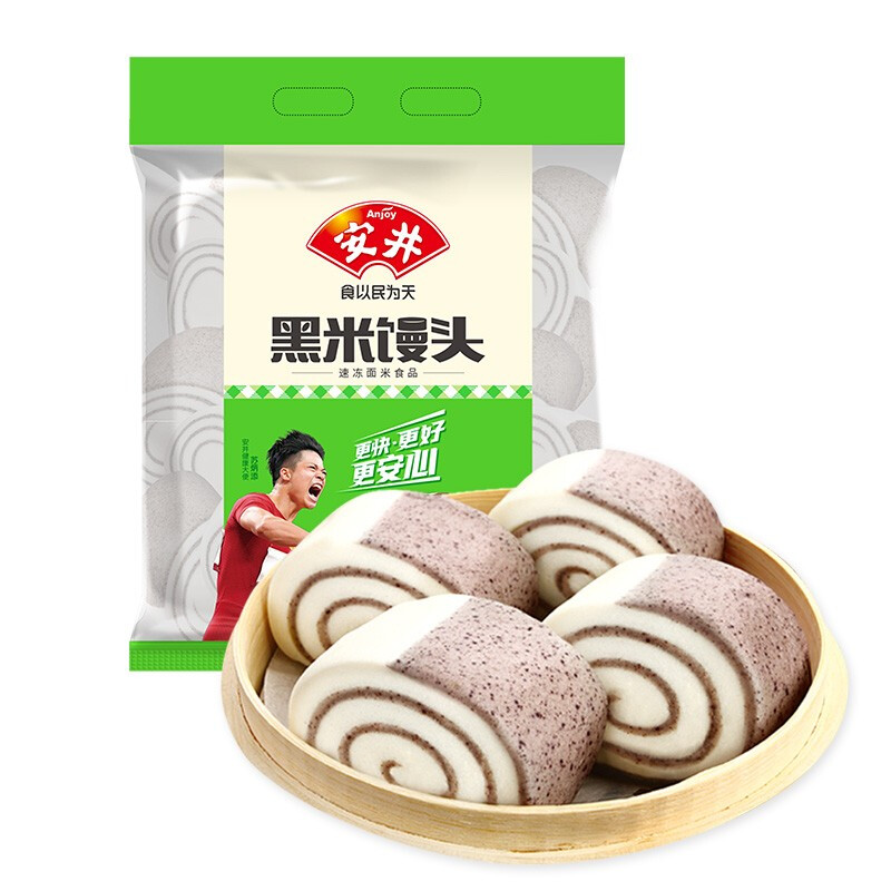 Anjoy 安井 黑米馒头 1kg 14.12元（需用券）