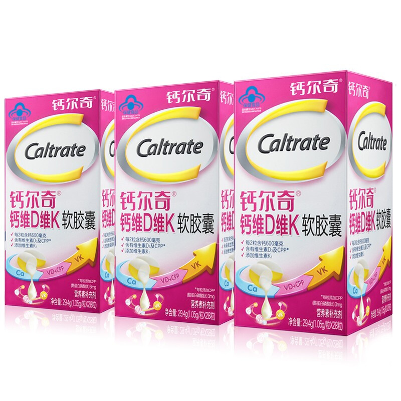 Caltrate 钙尔奇 女性成人老年钙片 钙VDVK三盒*28粒 14.33元（需买3件，需用券）