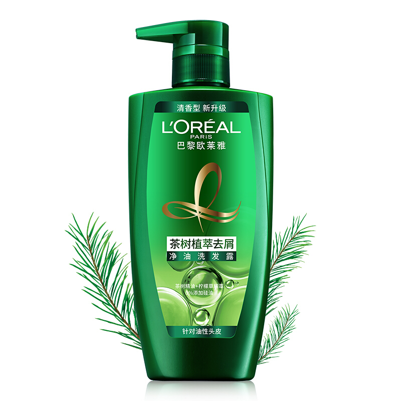 L'OREAL PARIS 茶树植萃去屑净油洗发露 500ml 20.9元（需用券）