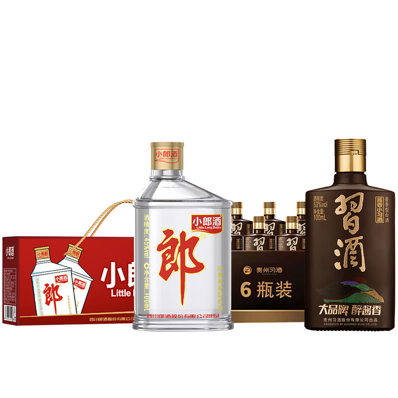 LANGJIU 郎酒 小郎酒 45度 100mL 6瓶 +小习酒100ml6瓶 229元（需用券）