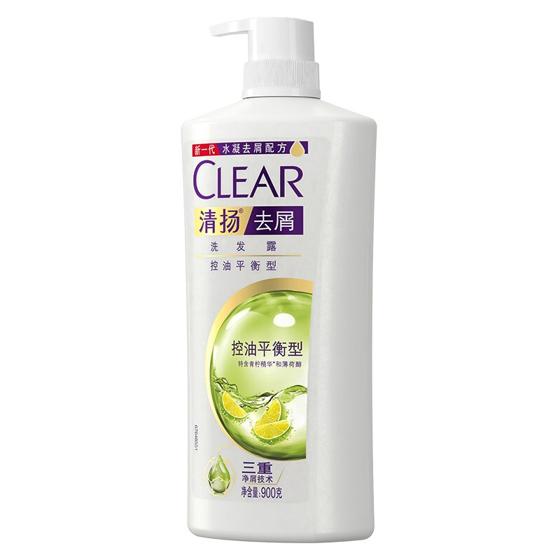 CLEAR 清扬 去屑洗发露 控油平衡型 900g 赠200g补充液 55.9元