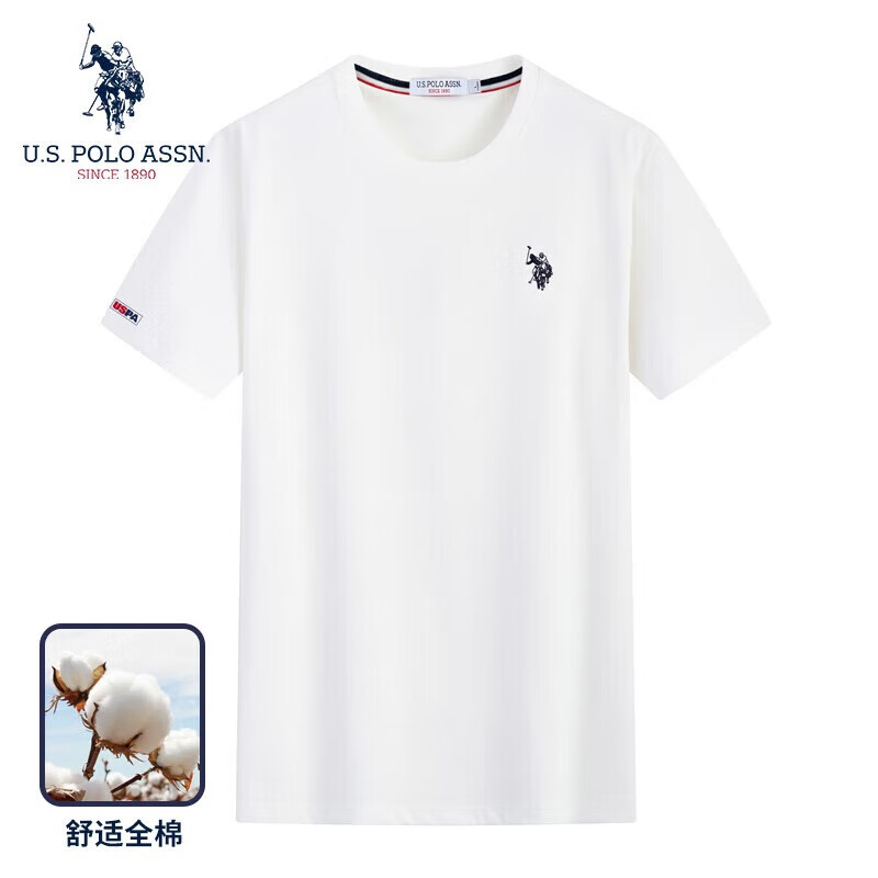 U.S. POLO ASSN. 美国马球协会 U.S. POLO ASSN纯棉透气T恤 37.5元（需买2件，需用券