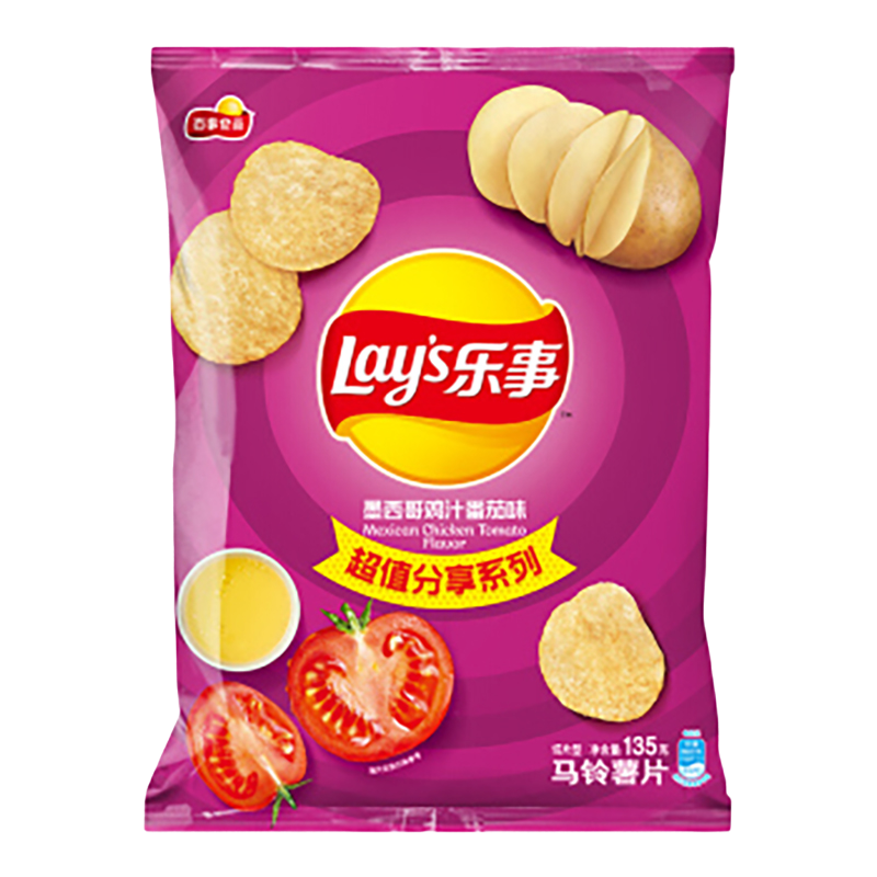 Lays 乐事 超值分享系列薯片 番茄味 135g*12件 7.18元/件（12件，共86.22元）