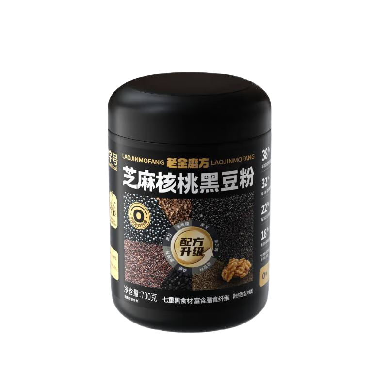 老金磨方 芝麻核桃黑豆粉 700g*1罐 0白砂糖 × 2件 15.41元/件（共30.82元）