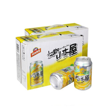 HANS 汉斯 青岛啤酒（TsingTao）汉斯小木屋菠萝啤果啤整箱听装 330mL 12罐 34元