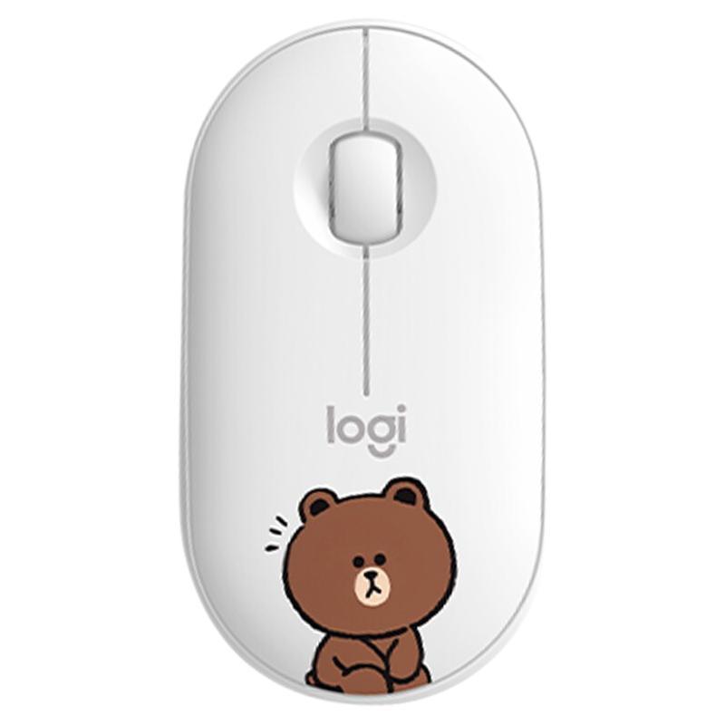 移动端、京东百亿补贴：logitech 罗技 Pebble LINE FRIENDS 2.4G蓝牙 优联 双模无线